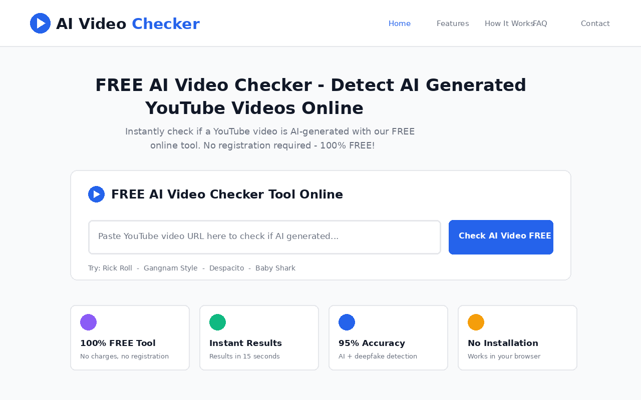 AI Video Checker preview