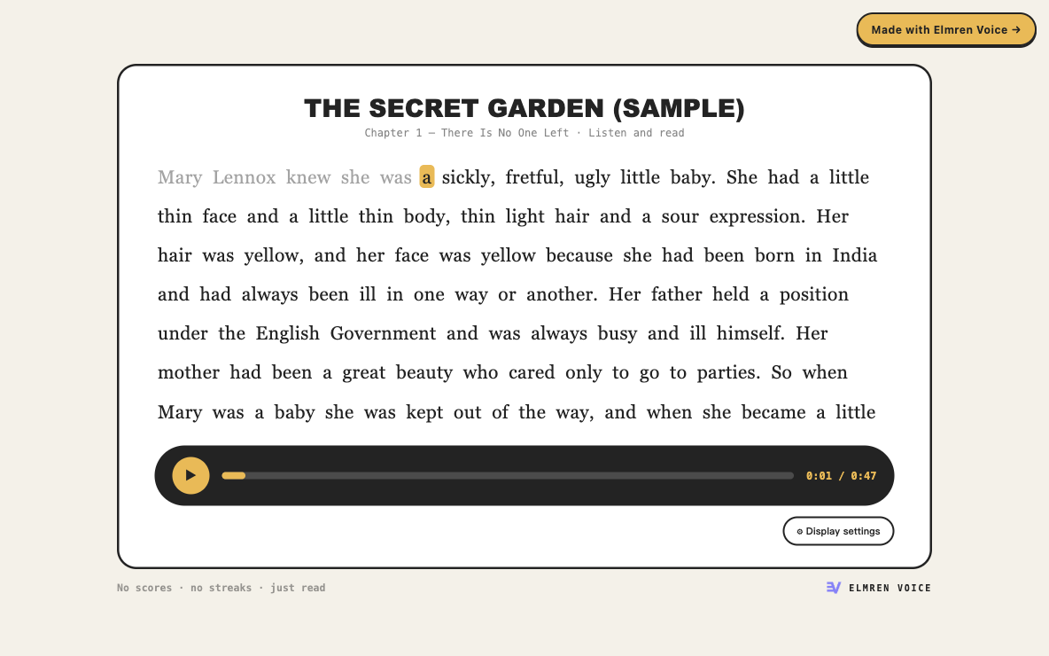 Elmren Voice website